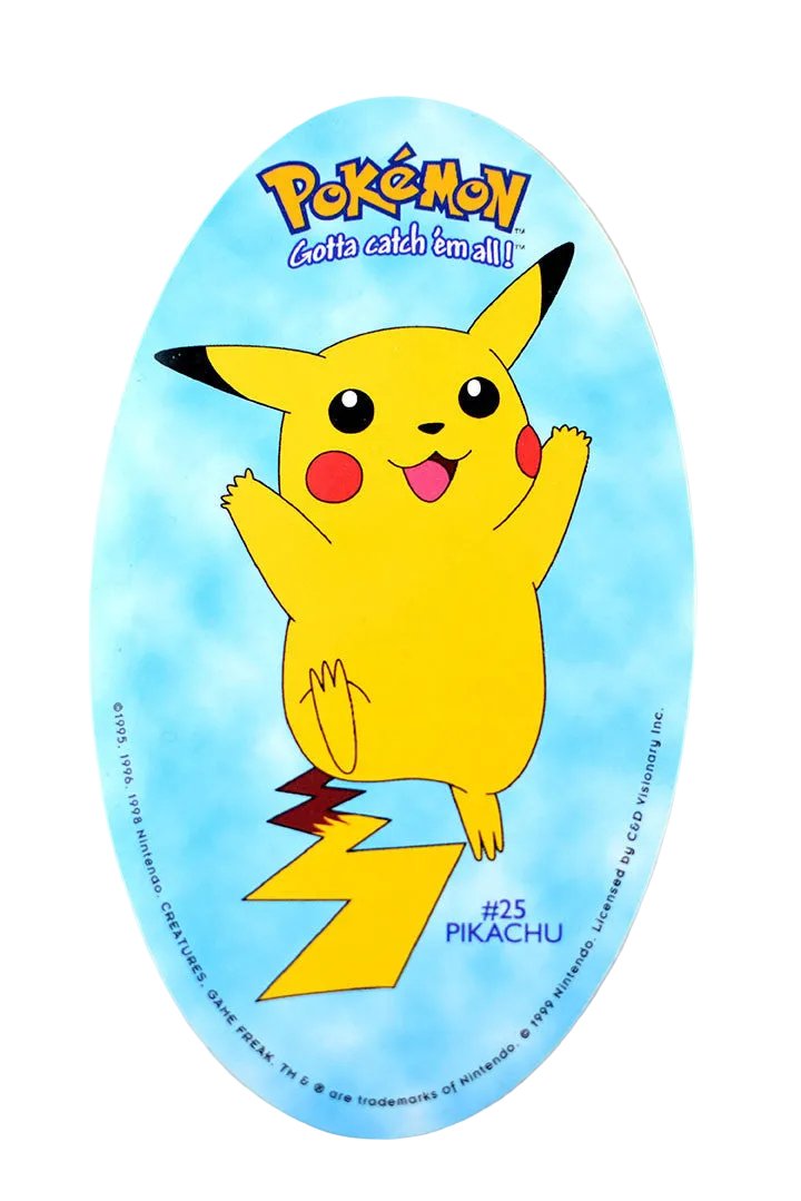 Deadstock 1995-98 Oval Shaped Pikachu Sticker