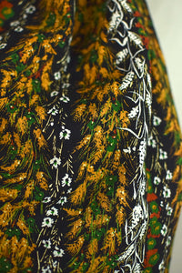 Reworked Leaf Print Dress