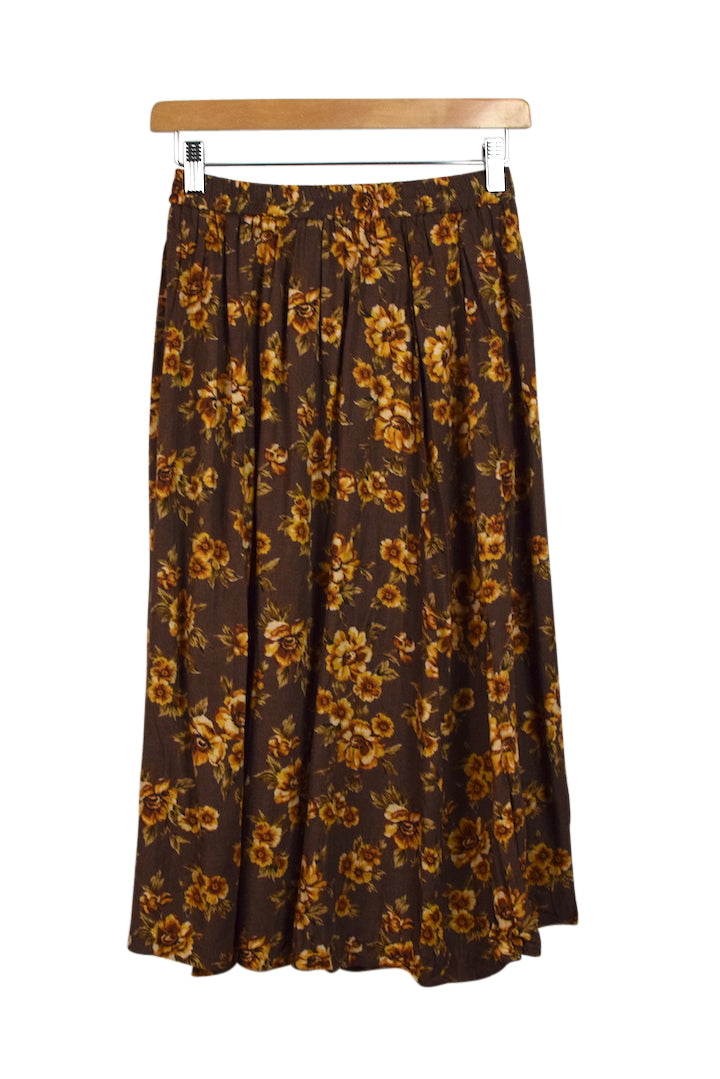 Sunflower Print Skirt
