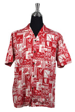 Load image into Gallery viewer, 80s/90s Red White Hawaiian Shirt
