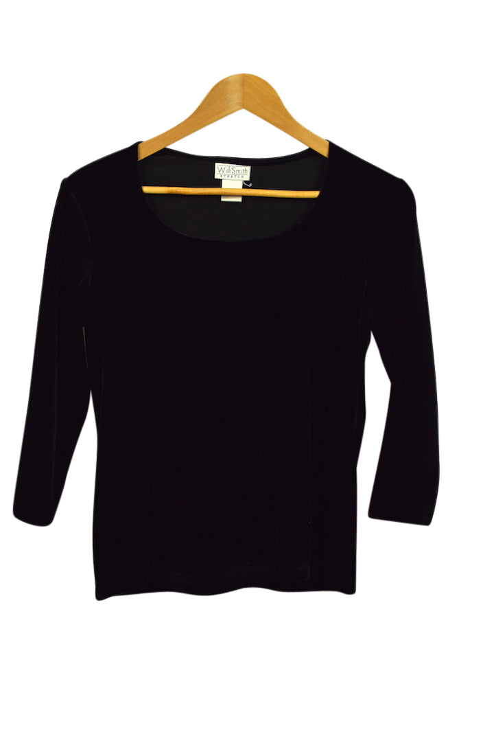 90s Wili Smith Brand Velour Top