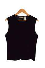 Load image into Gallery viewer, Black Sleeveless Velour top
