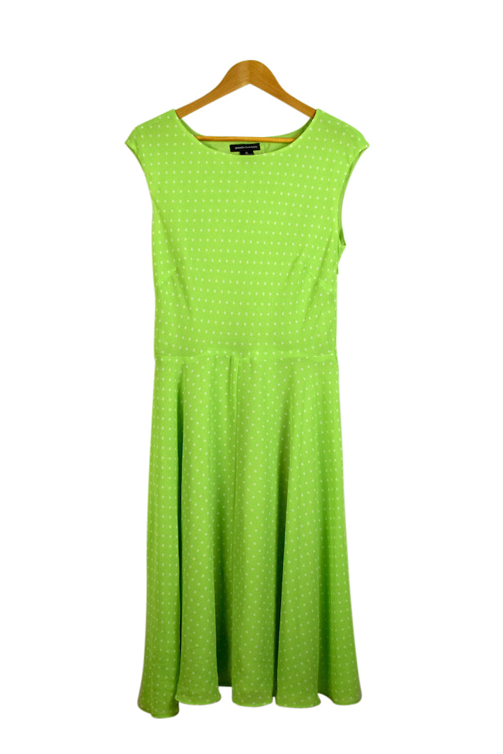 Green and White Polka Dot Dress