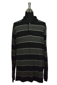 Striped Longsleeve Polo Shirt