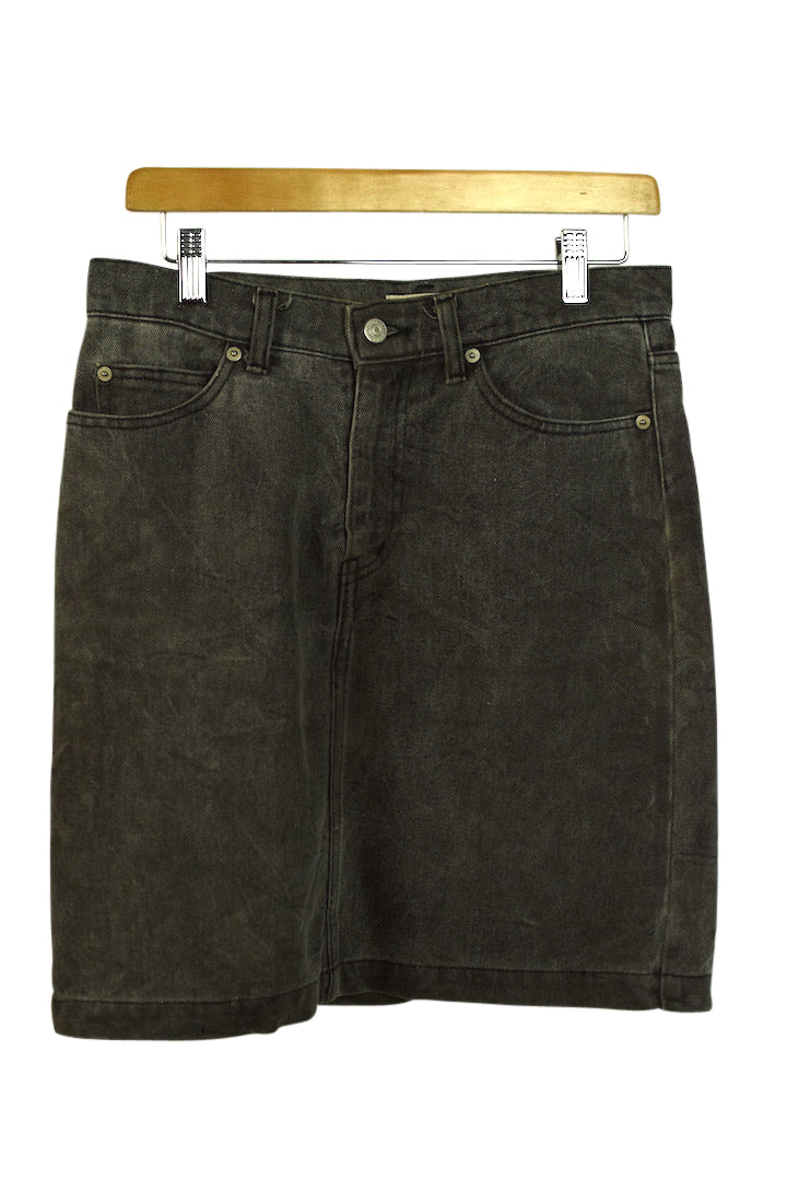 Grey Denim Skirt