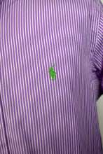 Load image into Gallery viewer, Purple Stripe Ralph Lauren Shirt
