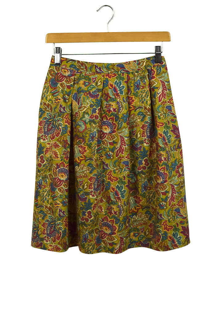 Reworked Floral Print Skirt