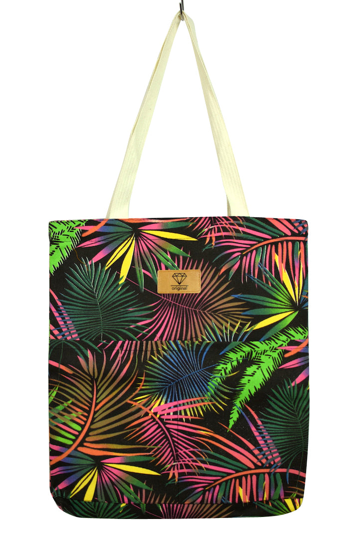 NEW Fluro Floral Tote Bag