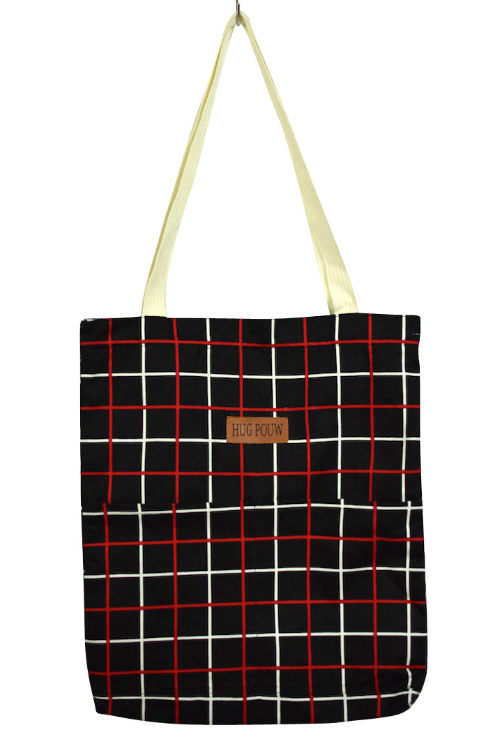 NEW Checkered Print Tote Bag