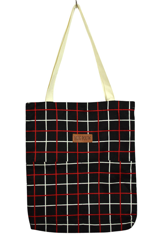 NEW Checkered Print Tote Bag
