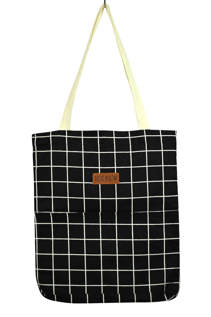 NEW Checkered Print Tote Bag
