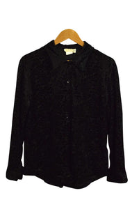 80s/90s American Spectator Brand Velour Blouse
