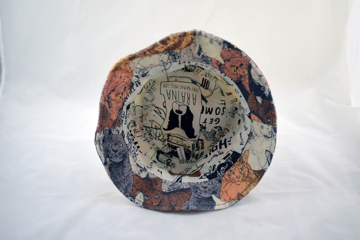 NEW Cats Print Bucket Hat