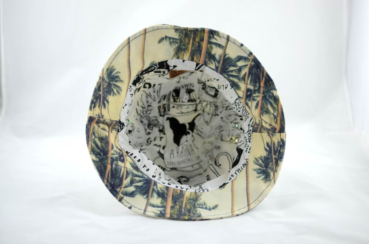 NEW Palm Trees Print Bucket Hat