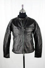 Load image into Gallery viewer, Reworked Black Leather Bikers Jacket
