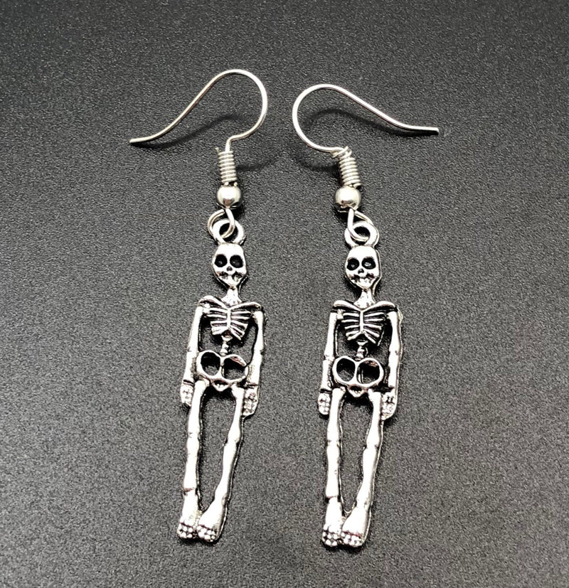 Silver Skeleton Earrings