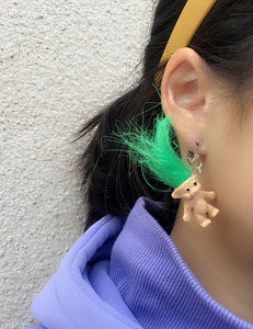 Orange Troll Earrings