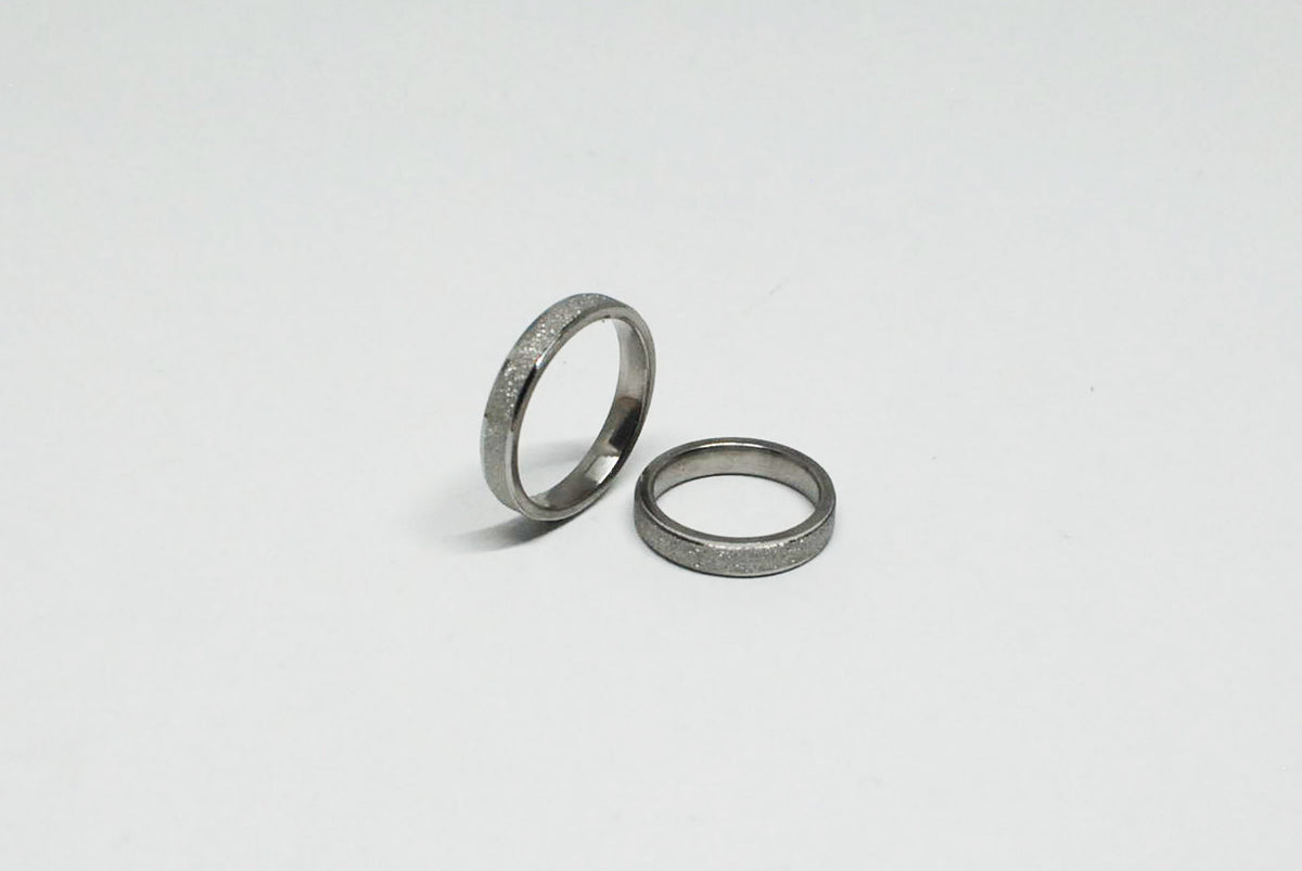 Silver Band with Textured Silver Detail