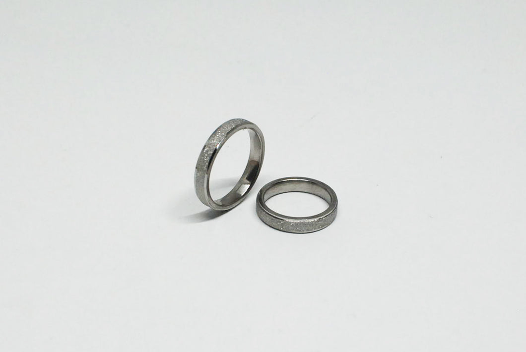 Silver Band with Textured Silver Detail