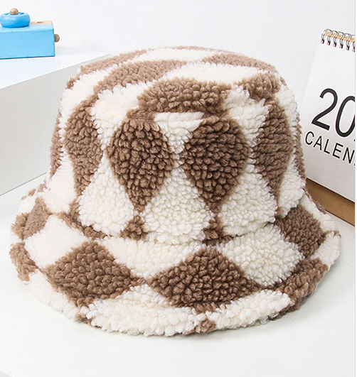 NEW Checkered Teddy Bucket Hat(4 Colours)