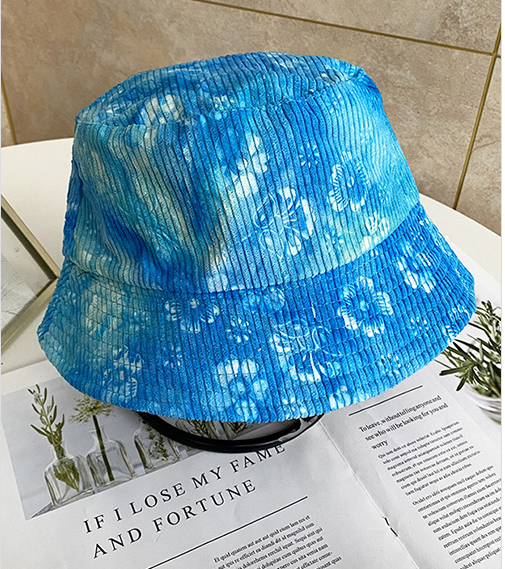 NEW Tie-Dye Floral Corduroy Bucket Hat