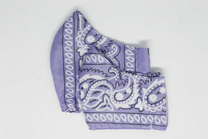 Purple Paisley Face Mask
