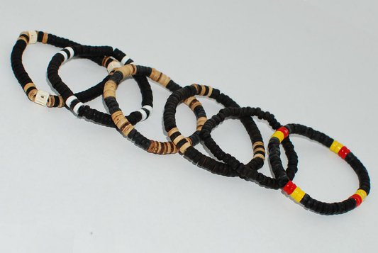 Wooden Beads Stretch Bracelet Six Colours Available