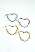 Load image into Gallery viewer, Heart Shaped Earrings with Wired Pearl Detail
